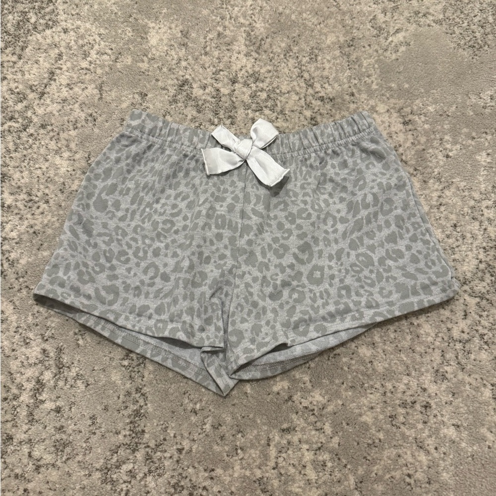 Abercrombie Kids Gray Leopard Pajama Bottoms with Bow